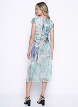 Load image into Gallery viewer, Picadilly - GC642HH - Cap Sleeve Printed Long Dress - Jade Multi
