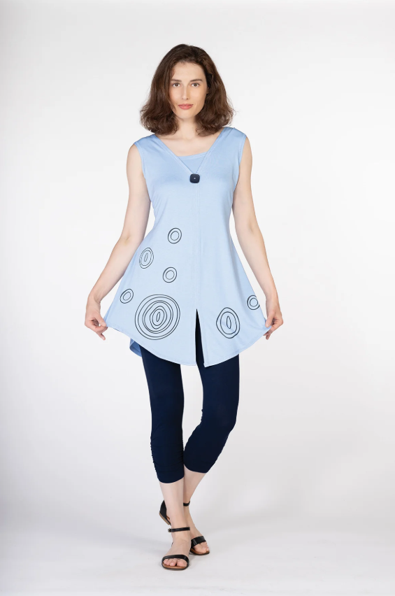 Variations - V8147 - Tunic Dress - Lite Blue