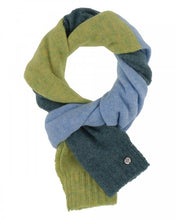 Load image into Gallery viewer, FRAAS - 647018 - Knitted Scarf with Block Stripes - Petrol
