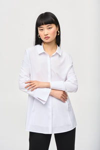 Joseph Ribkoff - 243958 - Blouse With Pockets - Optic White