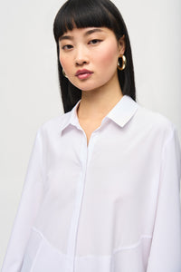 Joseph Ribkoff - 243958 - Blouse With Pockets - Optic White