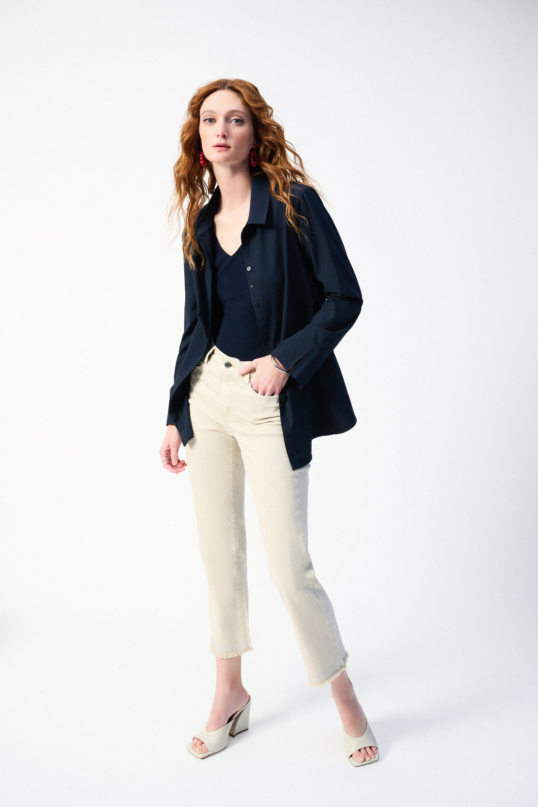 Joseph Ribkoff - 243958 - Blouse With Pockets - Midnight Blue
