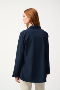 Joseph Ribkoff - 243958 - Blouse With Pockets - Midnight Blue