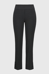 Joseph Ribkoff - 244140 - Jacquard Abstract Print Pull-On Pant - Black/White