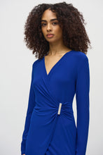 Load image into Gallery viewer, Joseph Ribkoff - 244155 - Silky Knit Wrap Culotte Jumpsuit - Royal Sapphire
