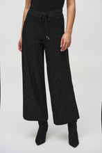 Load image into Gallery viewer, Joseph Ribkoff - 244922 - Sequined Knit Wide Pant - Black
