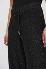 Load image into Gallery viewer, Joseph Ribkoff - 244922 - Sequined Knit Wide Pant - Black
