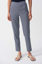 Load image into Gallery viewer, Joseph Ribkoff - 251099 - Geometric Print Slim Fit Pants - Blue/White
