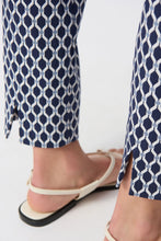 Load image into Gallery viewer, Joseph Ribkoff - 251099 - Geometric Print Slim Fit Pants - Blue/White
