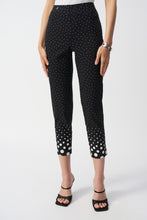 Load image into Gallery viewer, Joseph Ribkoff - 251223 - Millennium Dot Print Straight Ankle Pant - Black/Vanilla
