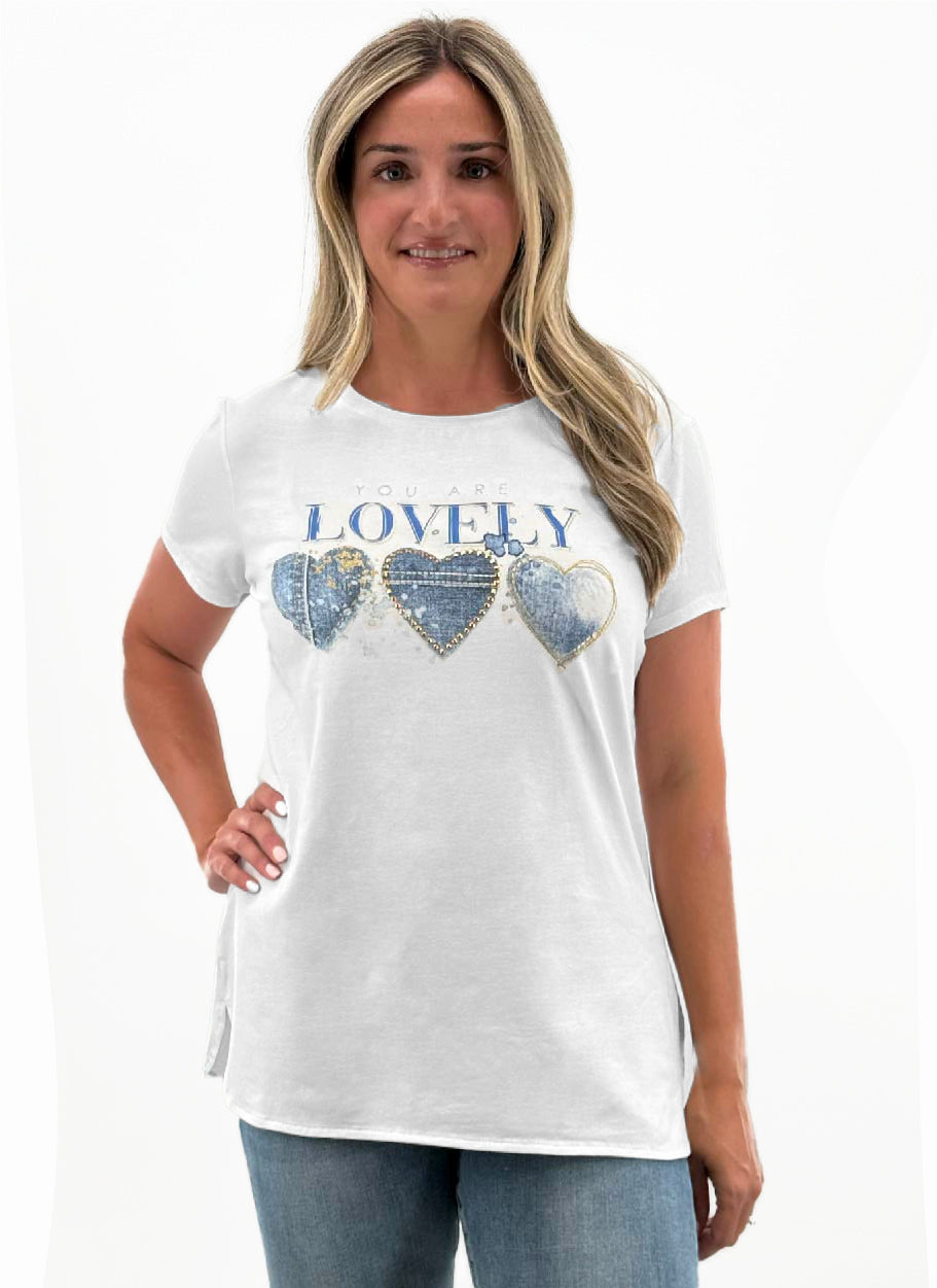 Orly - 251279 - Embellishment T-Shirt - White