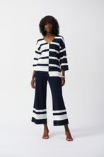 Load image into Gallery viewer, Joseph Ribkoff - 251945 - Striped Casual Wide Leg - Midnight Blue/Vanilla

