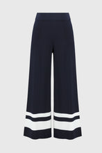 Load image into Gallery viewer, Joseph Ribkoff - 251945 - Striped Casual Wide Leg - Midnight Blue/Vanilla
