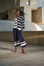Load image into Gallery viewer, Joseph Ribkoff - 251945 - Striped Casual Wide Leg - Midnight Blue/Vanilla
