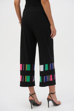 Load image into Gallery viewer, Joseph Ribkoff - 252051 - Stripe Print Culotte Pants - Black/Multi
