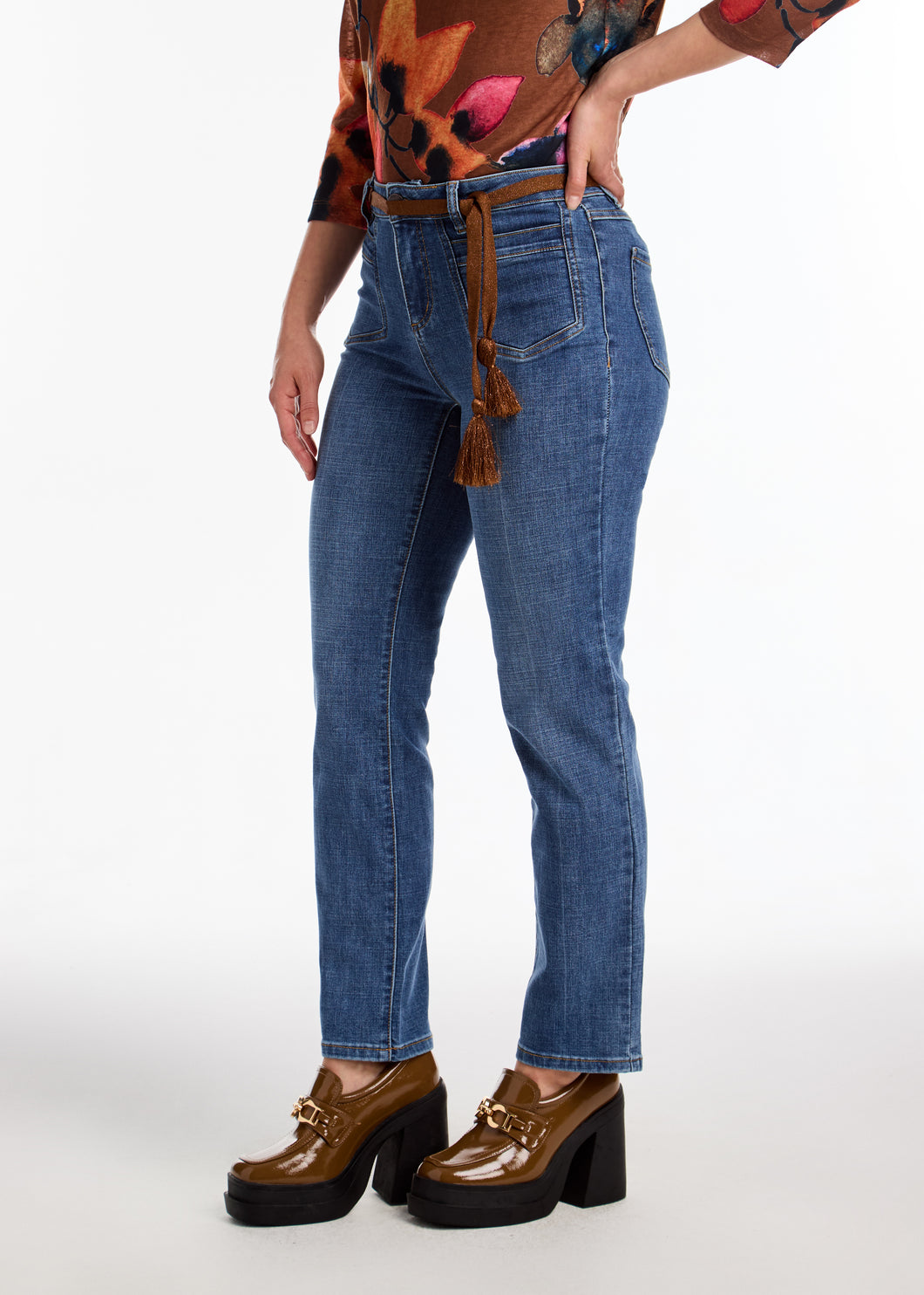 FDJ - 2672809 - Olivia Straight Ankle - Mid Wash