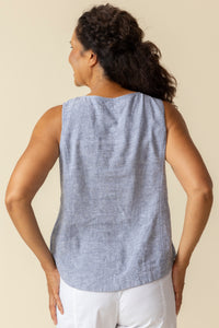 Habitat - H41502 - Linen Blend Freshen Up Tank - Indigo
