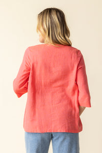 Habitat - H41507 - Vista Linen Blend Pullover - Papaya