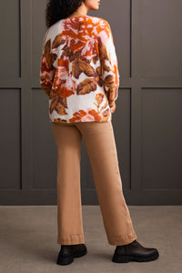 Tribal - 5585O - Wear 2 Way Front to Back Sweater - Burnt Orange