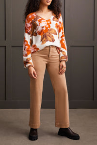 Tribal - 5585O - Wear 2 Way Front to Back Sweater - Burnt Orange