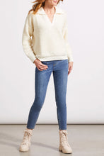 Load image into Gallery viewer, Tribal - 5651O - Oversized Drop Shoulder Polo Sweater - Eggshell

