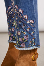 Load image into Gallery viewer, Tribal - 5675O - Audrey Pull On Slim Ankle With Embellishment - Blue Quartz
