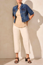 Load image into Gallery viewer, Tribal - 5713O - Elbow Sleeve Denim Jacket - Stormyblue
