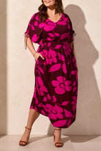 Load image into Gallery viewer, Tribal - 5750O - Flowy Dress With Shoulders Ties - Maroon
