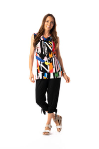 PURE - 601-4812 - Sleeveless Tunic Top - Multicolor