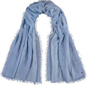 FRAAS - 623297-582 - Optic Cold Dye Woven Wrap Scarf - Skipper Blue