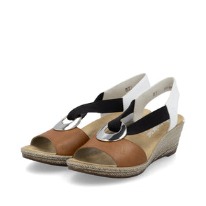 Rieker - 624H6-24 - Sandals - Brown Combination