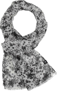 FRAAS - 640060 - Sustainability Edition Graphic Daisy Recycled Scarf - Black/White