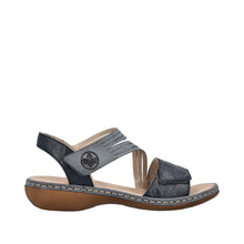 Load image into Gallery viewer, Rieker - 65964-12 - Sandals with Side Velcro - Massa/Dusty  Blue
