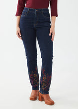 Load image into Gallery viewer, FDJ - 6906779 - Suzanne Straight Leg Embroidered -  Dark Rinse
