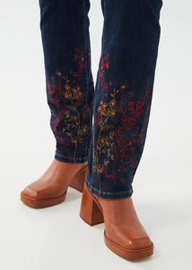 FDJ - 6906779 - Suzanne Straight Leg Embroidered -  Dark Rinse