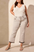 Load image into Gallery viewer, Tribal - 7735O - Sophia Curvy Micro Flare Crop Jeans - Shadowmist
