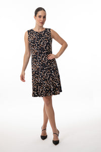 Bali - 8607 - Sleeveless Dress - Black/Brown