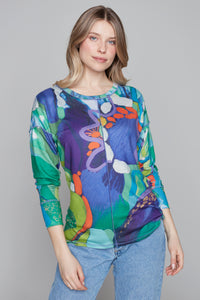 Claire Desjardins - 91736 - Seamed Top - Loving Amazonia Print