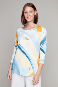 Claire Desjardins - 92008 - Bamboo 3/4 Sleeve Top - Summer Sky