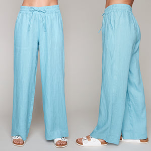 Claire Desjardins - 92052 - Cotton Linen Pants - Aqua