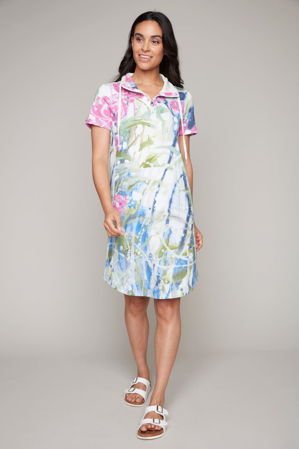 Claire Desjardins - 92069 - Half Zip Cotton Blend Dress
