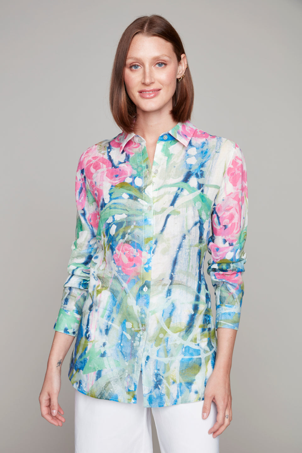Claire Desjardins - 92109 - Ramie Blouse - Return of an Old Friend Print