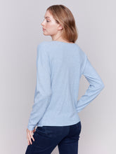 Load image into Gallery viewer, Charlie B - C2672 - Long Sleeve Top With Knot - H-Frost
