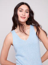 Load image into Gallery viewer, Charlie B - C2794 - Lurex Knit Camisole - Bluebell
