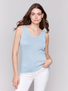 Charlie B - C2794 - Lurex Knit Camisole - Bluebell