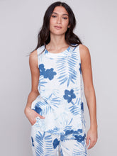 Load image into Gallery viewer, Charlie B - C4532 - Linen Sleeveless Top - Blue
