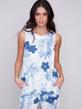 Load image into Gallery viewer, Charlie B - C4532 - Linen Sleeveless Top - Blue
