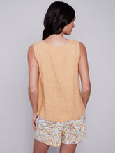 Load image into Gallery viewer, Charlie B - C4544 - Sleeveless Linen Blouse - Corn
