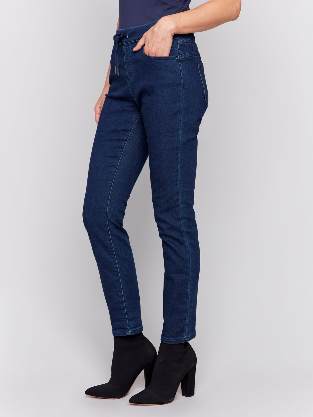 Charlie B - C5347X - Knit Jogger - Blue Black