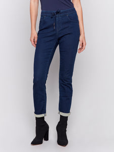 Charlie B - C5347X - Knit Jogger - Blue Black